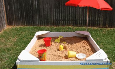Sandbox per bambini con le proprie mani - foto e istruzioni