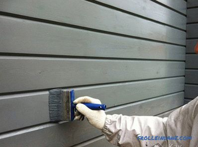 Dipingendo la facciata della casa con le proprie mani
