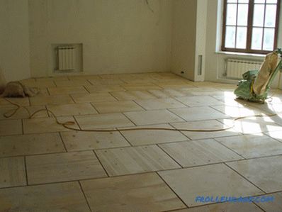 Livellamento di un pavimento in legno con compensato senza e con lag (foto)