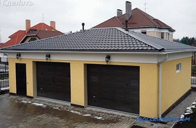 Il tetto del garage con le proprie mani - come rendere odnoskatnuyu