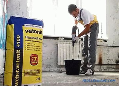 Pavimento liquido fai-da-te: riempire il pavimento autolivellante + foto