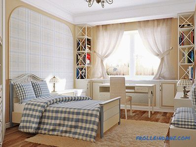 Interior design della camera da letto in stile provenzale