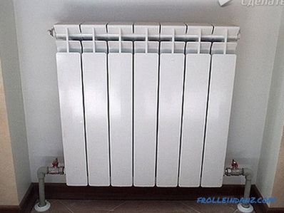 Collegamento inferiore di radiatori di riscaldamento - lo schema della connessione inferiore di un radiatore