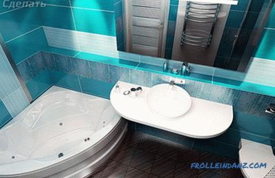 Combinazione di un bagno e servizi igienici - come fare la riqualificazione (+ foto)