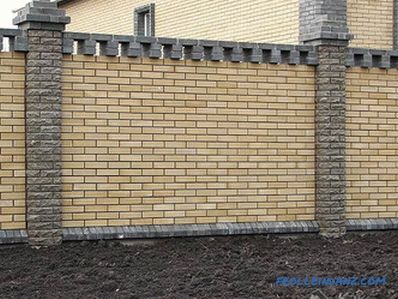 Recinzione in mattoni fai-da-te - costruzione di una recinzione in mattoni (+ foto)
