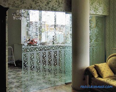 Pareti di vetro nell'appartamento - interno appartamento (+ foto)