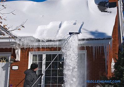 Come rimuovere la neve dal tetto con le proprie mani